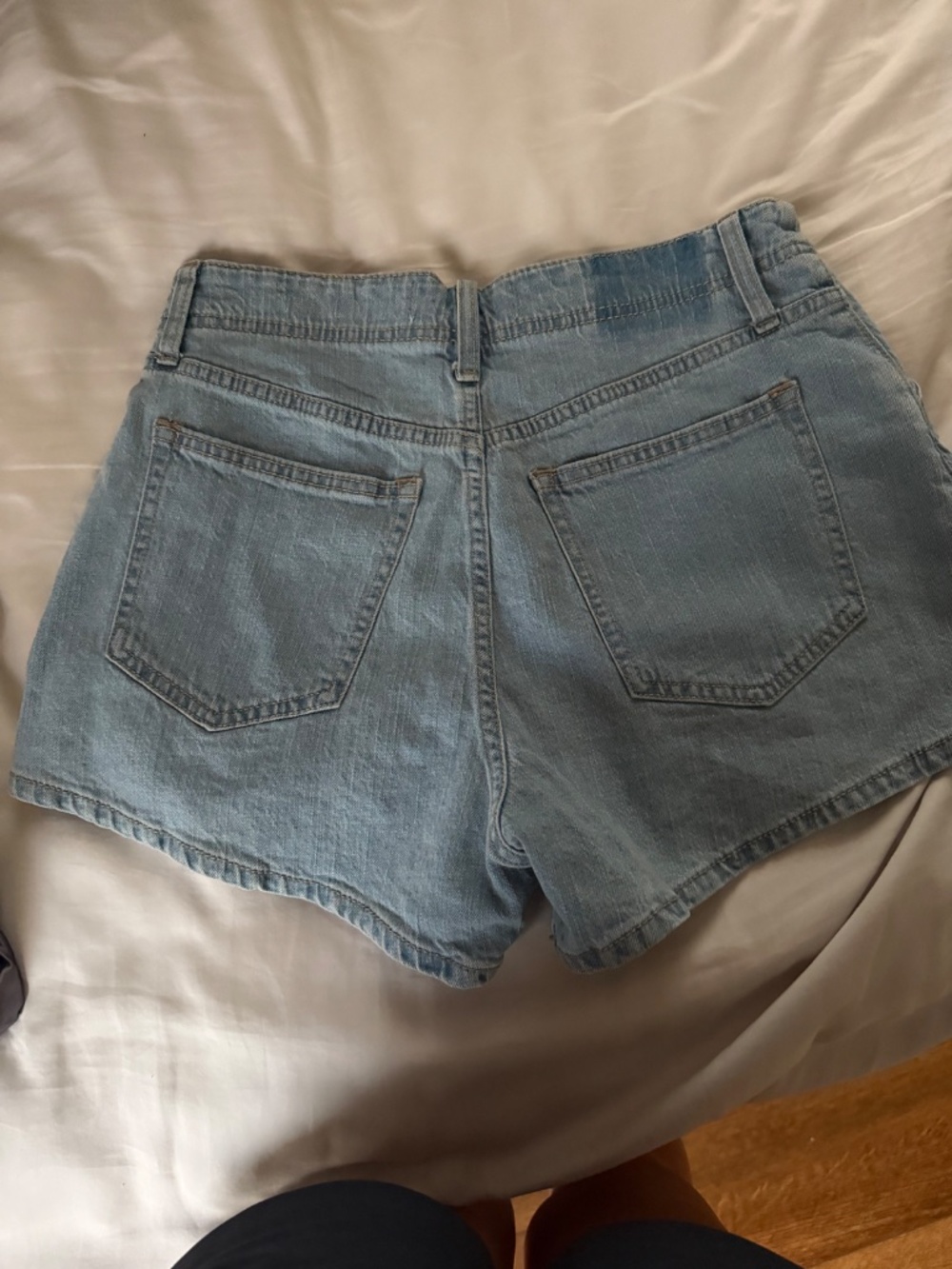 Abercrombie High Rise Linen-Blend Denim Short 3in - Picture 6 of 6